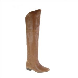Chinese Laundry Over The Knee Boots- Cognac